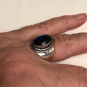 Tanzanite Stamped 925 Sterling Silver Ring